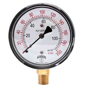 LOW PRESSURE 2.5" 0-200" H20 / OZ 1 / 4" BTM