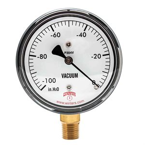 LOW PRESSURE 2.5" 0 / 100" H2O VAC 1 / 4"