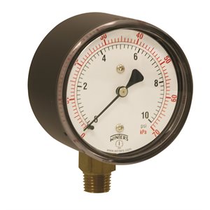 LOW PRESSURE 2.5" 0-10 PSI / KPA 1 / 4" BTM
