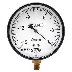 LOW PRESSURE 4" 0-15" H20 VAC 1 / 4" BRASS