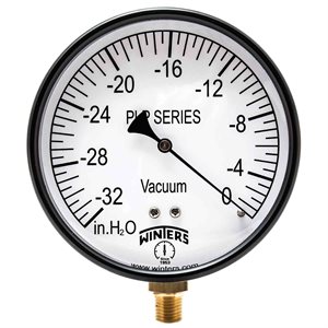 LOW PRESSURE 4" 0-32" H20 VAC 1 / 4" BRASS
