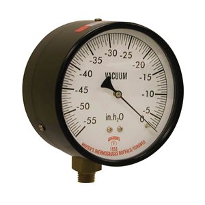LOW PRESSURE 4" 0-55" H20 VAC 1 / 4" BRASS