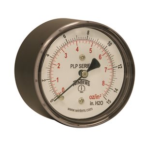LOW PRESSURE 2.5" 0-15" WATER 1 / 4" BACK