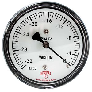 LOW PRESSURE 2.5" 0-32" H20 VAC 1 / 4 BACK