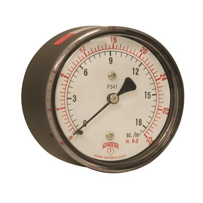 LOW PRESSURE 2.5" 0-32" WATER 1 / 4" BACK