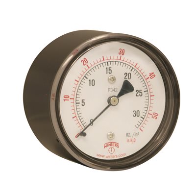 LOW PRESSURE 2.5" 0-55" WATER 1 / 4" BACK