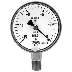 LOW PRESSURE 2.5" 0-15" H20 VAC 1 / 4" BTM