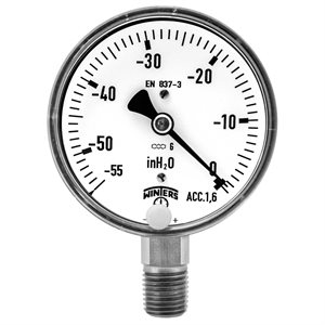 LOW PRESSURE 2.5" 0-55" H20 VAC 1 / 4" BTM