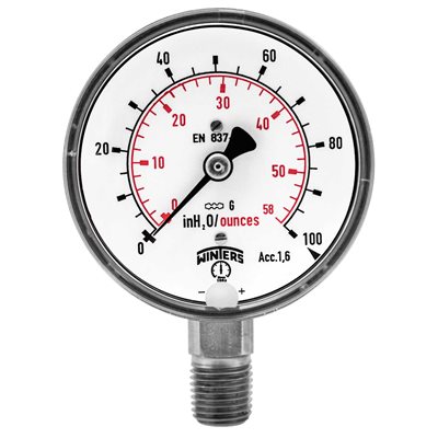 LOW PRESSURE 2.5" ST / ST 0-100" / OZ BTTM