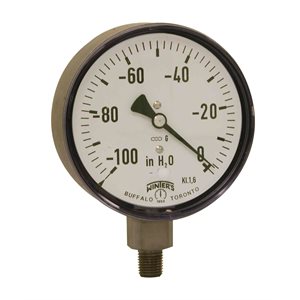 LOW PRESSURE 4" 0-100" H20 VAC 1 / 4 SS BM