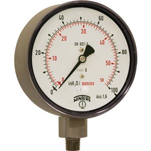 4'' 0-100'' WATER / OZ 1 / 4'' ST / ST BTM