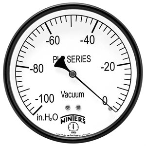 LOW PRESS 4" 0-100" H20 VAC 1 / 4 BR BACK