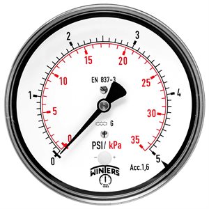 4'' 0-5 PSI / KPA 1 / 4'' ST / ST BACK