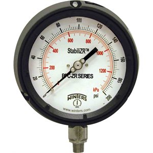 4.5'' DIAL, StabiliZR(TM) 0-200 PSI / KPA, 1 / 4'' BTM., CONN.
