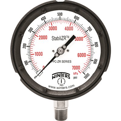 4.5'' DIAL, StabiliZR(TM) 0-1000 PSI / KPA, 1 / 2'' BTM., CONN.