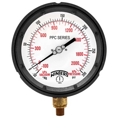 PROCESS 30"-0-300 PSI / KPA 1 / 4" NPT BRASS
