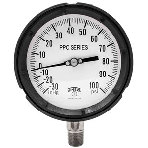 Process 4.5" 30"-0-100 PSI Only 1 / 2" NPT ST / ST