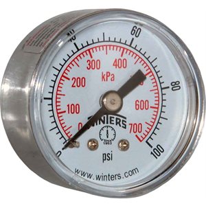 PRL SERIES 1.5'', 0 / 100 PSI / KPA, 1 / 8'' CTR BACK, OIL FREE