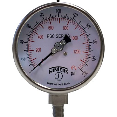 4" SAFETY CASE, DRY, ALL SS 0 / 200 PSI / KPA 1 / 4" BTM
