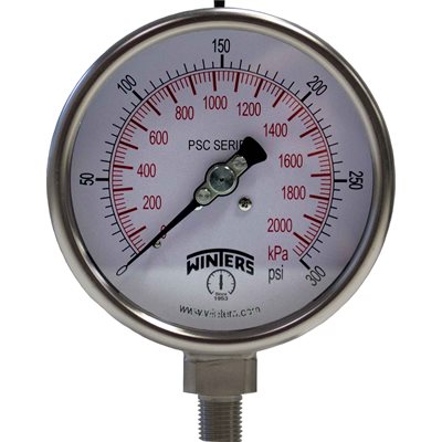 4" SAFETY CASE, DRY, ALL SS 0 / 300 PSI / KPA 1 / 4" BTM