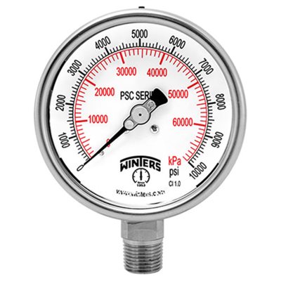 SS 4.5" SAFETY 0 / 100 PSI / KPA 1 / 4" BTM, DRY