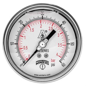 PSQ SANITARY 4'' 0 / 60 PSI / BAR 1.5'' TRI-CLAMP LBM 3A