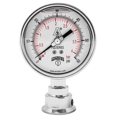 PSQ SANITARY 4'' 0 / 60 PSI / BAR 1.5'' TRI-CLAMP LM 3A
