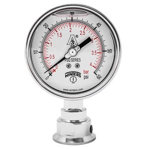 PSQ SANITARY 4'' 0 / 60 PSI / BAR 1.5'' TRI-CLAMP LM 3A