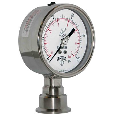 PSQ SANITARY 4'' 0 / 100 PSI / BAR 1.5'' TRI-CLAMP LM 3A