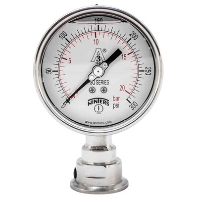 PSQ SANITARY 4'' 0 / 300 PSI / BAR 1.5'' TRI-CLAMP LM 3A