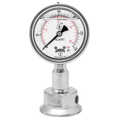 PSQ SANITARY 2.5'' 0 / 300 PSI / BAR 1.5'' TRI-CLAMP LM 3A