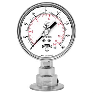 PSQ SANITARY 4'' 0 / 160 PSI / BAR 2'' TRI-CLAMP LM 3A