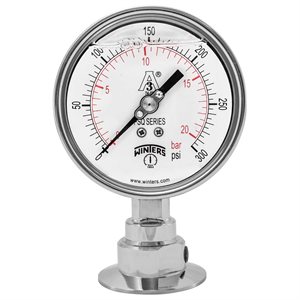 PSQ SANITARY 4'' 0 / 300 PSI / BAR 2'' TRI-CLAMP LM 3A