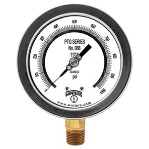 4" TEST GAUGE 0-1500 PSI 1 / 2" NPT BTTM
