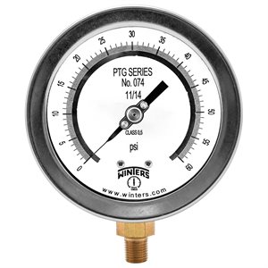 4" TEST GAUGE 0-60 PSI ONLY 1 / 4" NPT BTM