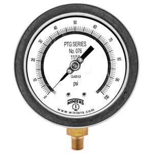 4" TEST GAUGE 0-100PSI 1 / 4" NPT BTM