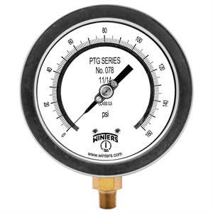 4" TEST GAUGE 0-160PSI 1 / 4"NPT BTM
