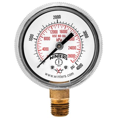 PWL SERIES 1.5" 0-100 PSI / KPA 1 / 8" BTM