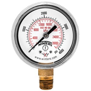 PWL SERIES 1.5" 0-100 PSI / KPA 1 / 8" BTM
