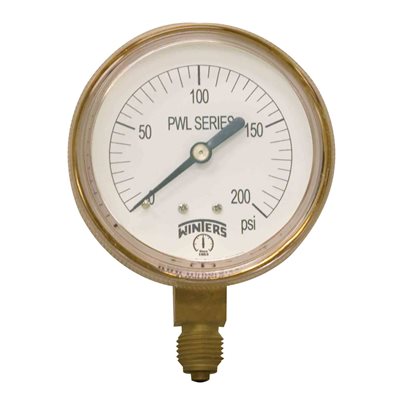 WELDING GAUGE 2.5" 0-200 PSI / KPA 1 / 4 BTM