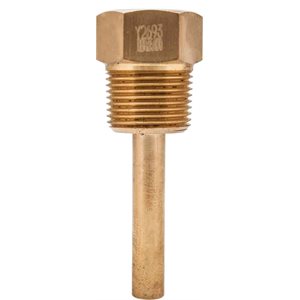 Brass, 1" NPT, OA=4.25", U=2.5,