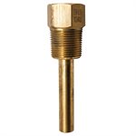 4" BRASS THERMOWELL, 3 / 4" NPT