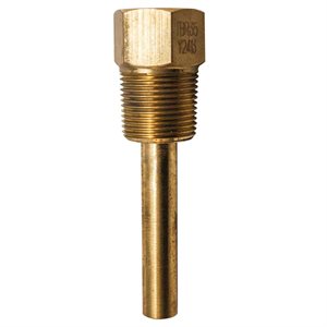 4" BRASS THERMOWELL, 3 / 4" NPT
