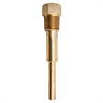 6" BRASS THERMOWELL, 3 / 4" NPT