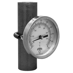 Clamp-On Thermometer Metallic n / a Steel 2.5'' 30 / 250 F / C n / a Centre Back No Socket Clamp-On