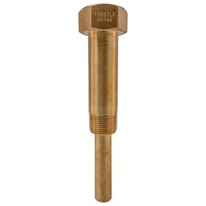 TIM (LEAD-FREE) BRASS THERMOWELL WITH LAG, 6" LENGTH, 3 / 4" NPT