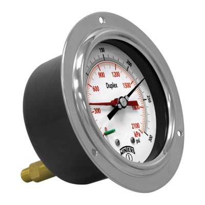 4.5" SS DUPLEX 0 / 160 PSI 1 / 4" NPT BACK